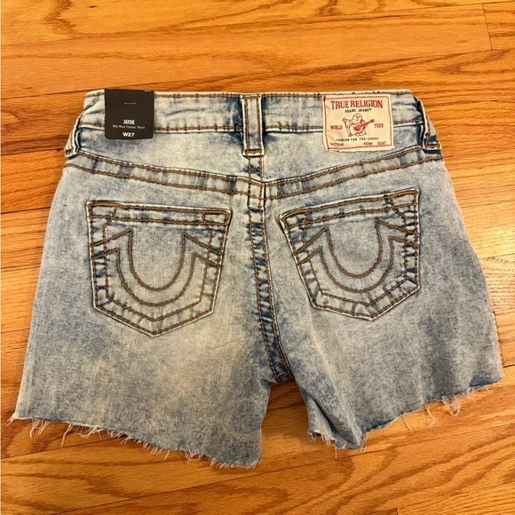 True Religion Light Blue Denim Shorts - Picture 2 of 2